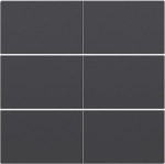 Afwerkingsset voor 6 - voudige potentiaalvrije drukknop 24V Anthracite