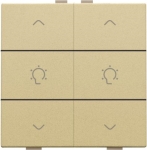 Commande de variateur double pour Niko Home control 6 x Alu Gold