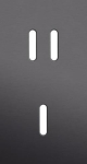 Plaque de recouvrement double, verticale 71mm d'entraxe, pour une fonction de commutation double et