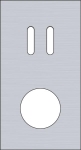 Double cover plate, vertical 71mm centre distance, for a double switching function and a socket fun