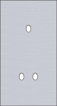 Double cover plate, vertical 71mm center distance, for single and double switching function, Niko T
