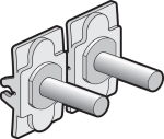 Ensemble Niko toggle pour des fonctions d'interrupteur double, Aluminium Gris