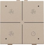 Commande de ventilation avec Led pour Niko Home control Champagne