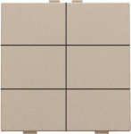 Bouton - poussoir sextuple pour Niko Home control Champagne