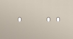 Double cover plate, horizontal 71mm centre distance, for single switching function and double switc
