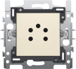 5-pole telephone socket outlet, base and finishing set Cream