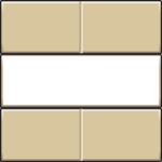 Afwerkingsset voor 4 - voudige potentiaalvrije drukknop 24V met tekstveld, Alu Gold