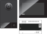 Videokit, 2 - draads, met controller, buiten- en binnenpost, voor opbouw, 1 beldrukknop