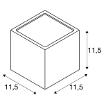 Sitra Cube applique, Anthracite, Gx53, maximum 9W