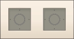 Double surface mounting kit for surface mounting 2 flush mounting functions, Cream