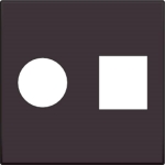 Afwerkingsset voor enkelvoudige coaxaansluiting en netwerkaansluiting TV + RJ45 telenet dark Brown