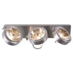 Kalu 3 wall and ceiling light, Alu brushed, 3 x Qrb111, max. 3 x 50W