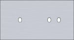 Double cover plate, horizontal 71mm centre distance, for single switching function and double switc