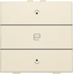 Enkelvoudige motorsturingsbediening met Led voor Niko Home control 3 x Creme