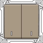 Set de finition avec double voyant pour interrupteur double allumage, interrupteur va & vient