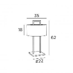 Lampe de table en Bronze griffé