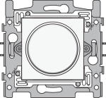 6A push button with Amber Led, base, screw terminals and finishing set with transparent ring White