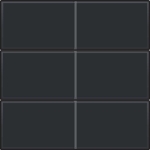 Afwerkingsset voor 6 - voudige potentiaalvrije drukknop 24V Black Coated