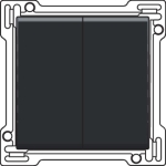 Set de finition pour interrupteur double allumage, interrupteur va-et-vient + bouton-poussoir N.O.,