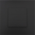 Bouton - poussoir sextuple pour Niko Home control Bakelite Black