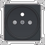 Afwerkingsset voor stopcontact met penaarde en kinderveiligheid 21mm Anthracite