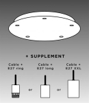 Ceiling base brushed Brass 5 outputs