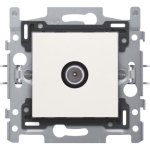 Enkelvoudige mannelijke coaxaansluiting voor TV, 2 GHz, sokkel en afwerkingsset, Wit