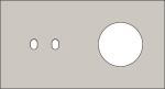 Double cover plate, horizontal 71mm centre distance, for a double switching function and a socket f