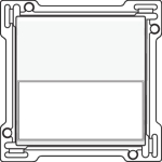 Afwerkingsset met tekstveld voor enkelvoudige schakelaar of drukknop White Steel