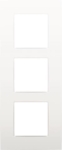 Afdekplaat drievoudig vertikaal 60mm centerafstand White