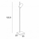 Floor lamp with spot in brushed Bronze