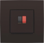 Afwerkingsset voor enkelvoudige luidsprekeraansluiting dark Brown