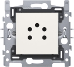 5-pole telephone socket outlet, base and finishing set White