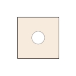 Afwerkingsset voor enkelvoudige coaxaansluiting voor TV, Creme