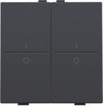 Touche double avec marquage I et 0 pour interrupteur sans fil ou bouton - poussoir 4 boutons de cde