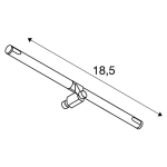 Cosmic - lamphouder voor Tenseo - laagspanningskabelsysteem, QR - C51, Chroom, kantelbaar, 2 stuks