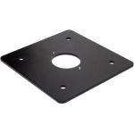 Powder - coated baseplate for splashproof garden posts, Black