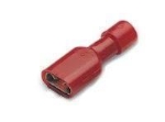 Vrouwelijk faston volledig geisoleerd 0.25 - 1.5mm² 6.3 x 0.8 Rood