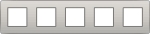 Afdekplaat vijfvoudig 71 horizontaal Light Grey