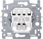 Socle pour interrupteur double : interrupteur va & vient et bouton - poussoir avec raccords rapides