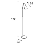 Phelia staande lamp, Zwart, E27