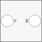 Set de finition 2 connexions coaxiales simples pour TV et FM Blanc