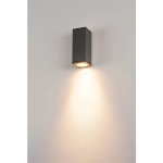 Theo wall out wandarmatuur, vierkant, Antraciet, Gu10, maximum 35W