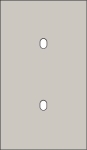 Double cover plate, vertical 60mm centre distance, for two single switching functions, Niko Toggle