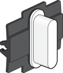 Niko rocker voor enkelvoudige schakelfuncties, White steel