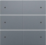 Afwerkingsset voor 6 - voudige potentiaalvrije drukknop 24V met Led Alu Steel