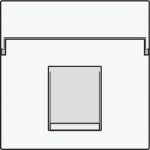 Central plate data 1 x RJ, White coated