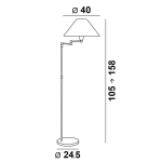 Leeslamp in Lichtbrons