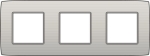 Afdekplaat drievoudig horizontaal 71mm centerafstand Light Grey