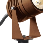 Spot extérieur sur piquet Led Spike, Rouille, IP55, 3000K, 40°